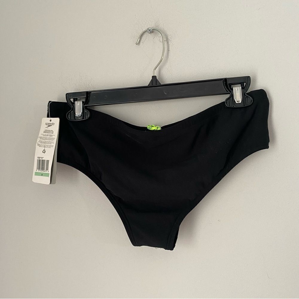 Speedo Women's Endurance Lite Solid Black Bikini Bottom Size 8 - Picture 4 of 4